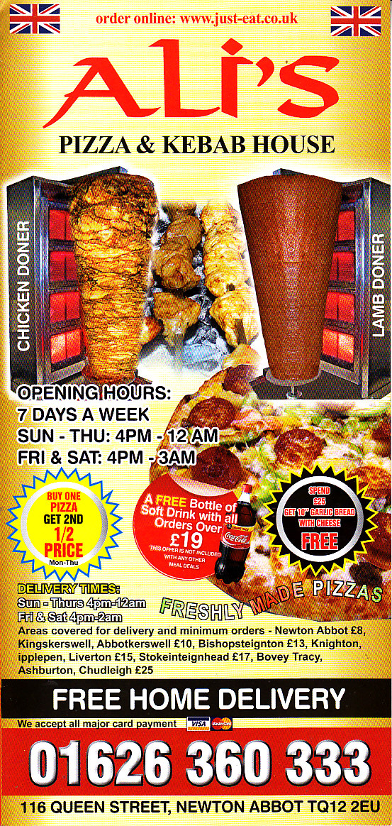 Ali's Pizza Kebab Newton Abbot